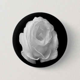 wit-roos-op-de-zwarte-achtergrond ronde button 5,7 cm