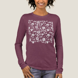 Wit Roos Patroon Tri-Blend Shirt