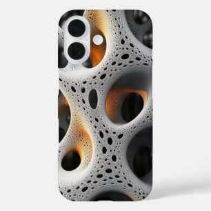 Wit Rooster met Amber Gloed Abstract Hoesje