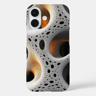 Wit Rooster met Amber Gloed Abstract Hoesje