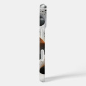 Wit Rooster met Amber Gloed Abstract Hoesje (Achterkant / Rechts)