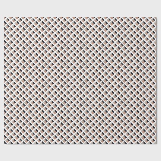 Wit roostervolume, bruine achtergrond. cadeaupapier (Vlak)