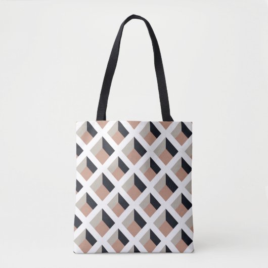 Wit roostervolume, bruine achtergrond. tote bag (Voorkant)
