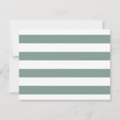 Wit Rose Boeket | Gestreepte RSVP Kaartje (Achterkant)