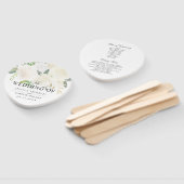 Wit Rose Boeket | Trouwprogramma Handwaaier (Niet-gemonteerd)