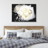 Wit Rose Canvas Afdruk (Insitu (Slaapkamer))