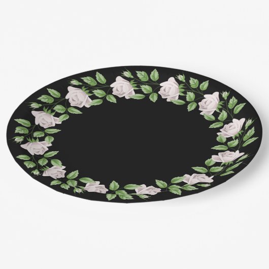 Wit Rose Framed Paper Bord (Gekanteld)