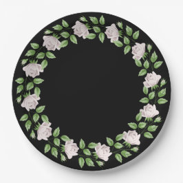 Wit Rose Framed Paper Bord