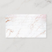 WIT ROSE GOLD TRIM MARBLE VISITEKAARTJE (Achterkant)
