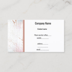 WIT ROSE GOLD TRIM MARBLE VISITEKAARTJE