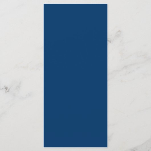 Wit rose goud blauw kroon kuif monogram bruiloft menu (Achterkant)