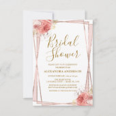 Wit Rose Goud Bloemen Vrijgezellenfeest Kaart (Voorkant)