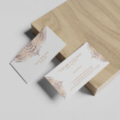Wit Rose-Goud Kant Mandala Visitekaartje