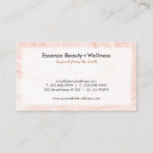 Wit Rose-goud marmer wervelingen Visitekaartje (Achterkant)