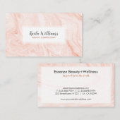 Wit Rose-goud marmer wervelingen Visitekaartje (Voorkant / Achterkant)
