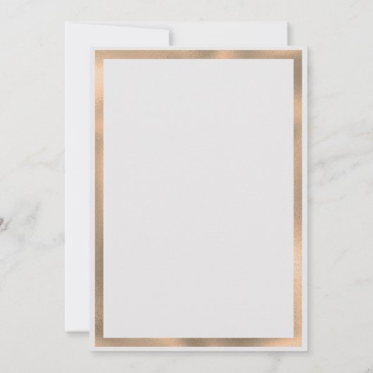 Wit rose gouden marmer 25e bruiloft Jubileum Kaart (Achterkant)