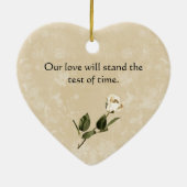  wit rose Lijst foto bruiloft Ornament (Achterkant)