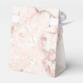 Wit Rose Marmer Monogram Bruiloft gunst Bedankdoosjes (Achterkant)