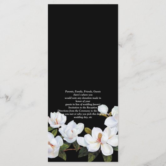  Wit Rose Menu (Achterkant)