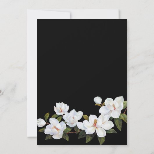 Wit Rose RSVP Kaart (Achterkant)