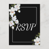  Wit Rose RSVP Uitnodiging Briefkaart (Voorkant)