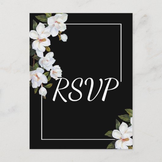  Wit Rose RSVP Uitnodiging Briefkaart (Voorkant)