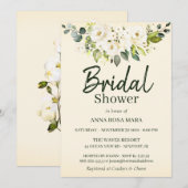 *~* Wit Rose Zacht Geel Vrijgezellenfeest Kaart (Voorkant / Achterkant)