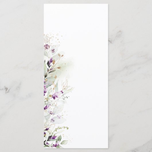 Wit Roses Baby shower Menu (Achterkant)