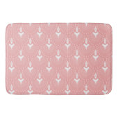 Wit & roze art-deco patroon badmat (Voorkant)
