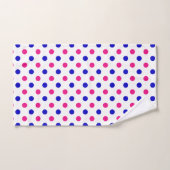 Wit Roze Blau Stippenpatroon Bad Handdoek (Handdoek)