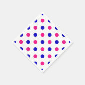 Wit Roze Blau Stippenpatroon Servet (Hoek)