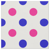Wit Roze Blau Stippenpatroon Stof (Close Up)