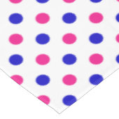 Wit Roze Blau Stippenpatroon Tafelkleed (Gekanteld)
