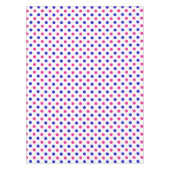 Wit Roze Blau Stippenpatroon Tafelkleed (Voorkant)