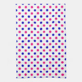 Wit Roze Blau Stippenpatroon Theedoek (Verticaal)