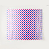 Wit Roze Blau Stippenpatroon Wandkleed (Voorkant (horizontaal))
