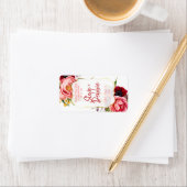 Wit Roze Bloemen Bruiloft Favor Lip Balm Label (Insitu)