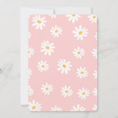 Wit & Roze Bloemen Daisy Baby shower Kaart (Achterkant)