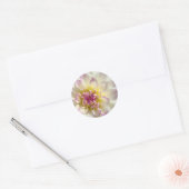 Wit Roze Bloemen stickers Dahlia Flowers op maat (Envelop)