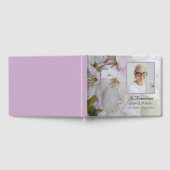 Wit Roze Bloemen Viering van het Leven Uitvaart Gastenboek (Volledig)