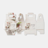 Wit roze bloemig | Trouwgunst Bedankdoosjes (Uitgevouwen)