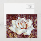 Wit-roze bouquet realistisch schilderij briefkaart (Voorkant / Achterkant)