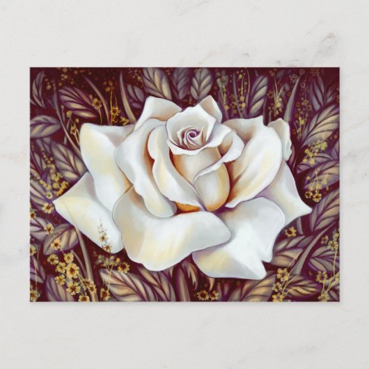 Wit-roze bouquet realistisch schilderij briefkaart (Voorkant)