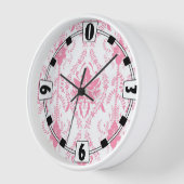 Wit roze damast patroon (Hoek)