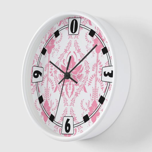 Wit roze damast patroon (Hoek)