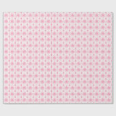 Wit roze damast patroon cadeaupapier (Vlak)