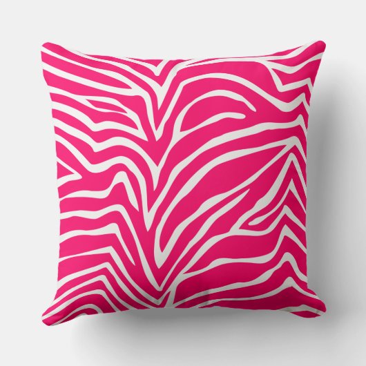 Wit roze en gebroken witte Zebra of een kleurenstr Kussen (Achterkant)