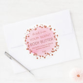 Wit roze en Roos gouden Stippen body boter labels (Envelop)
