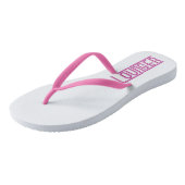 Wit/roze flip-flop voor vrouwen teenslippers (Schuin)