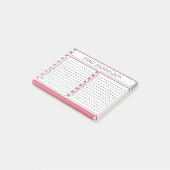 Wit Roze Gestreepte Takenlijst Checkboxen Gelijnd Post-it® Notes (Schuin)